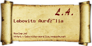 Lebovits Aurélia névjegykártya